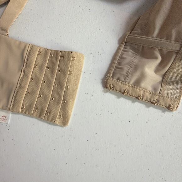 Cacique Beige Boost Multi-Way Strapless Bra Nylon Spandex Underwire 46C - Picture 4 of 13